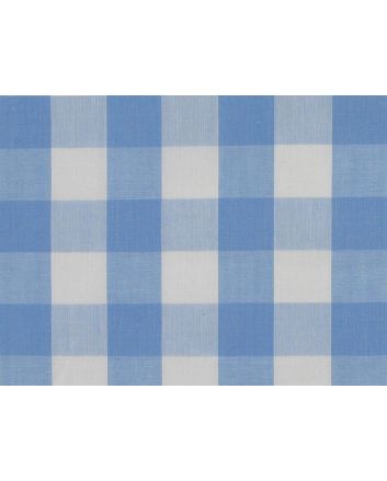 Woven Polycotton Gingham, 1 inch, Light Blue