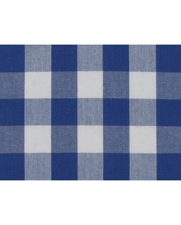 Woven Polycotton Gingham, 1 inch, Royal Blue