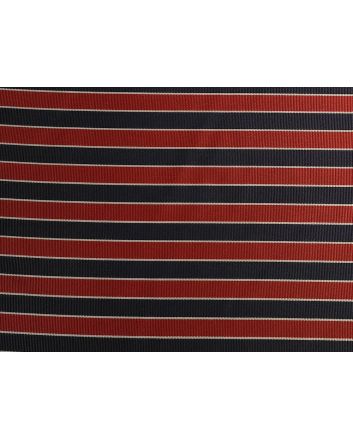 Woven Wide Width Silk, College Stripe, Red, Navy and White