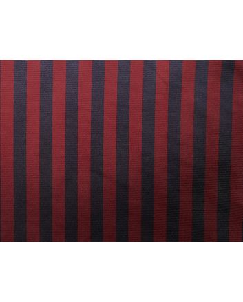 Woven Wide Width Silk, Medium Stripe, Claret and Navy