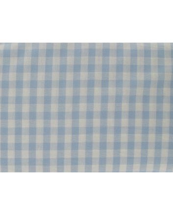Yarn Dyed Cotton Chambray 1 cm Gingham, Light Blue