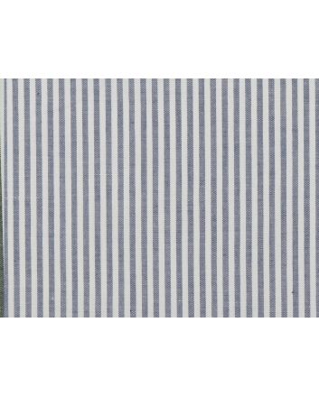 Yarn Dyed Cotton Chambray 3mm Stripe, Navy