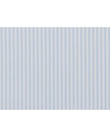 Yarn Dyed Cotton Chambray 3mm Stripe, Pale Blue