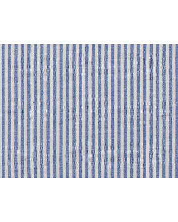 Yarn Dyed Cotton Chambray 3mm Stripe, Royal