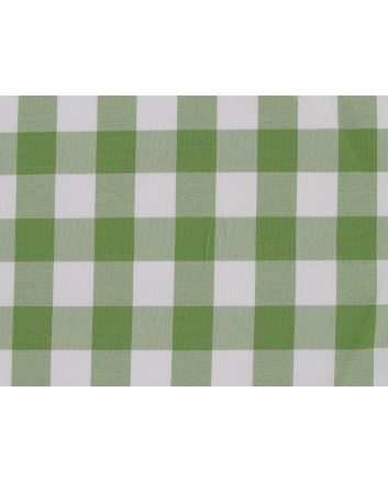 Yarn Dyed Gingham Bi-Stretch Panama, 2cm Check, Lime