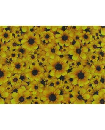 Yellow Daisy Cotton Print