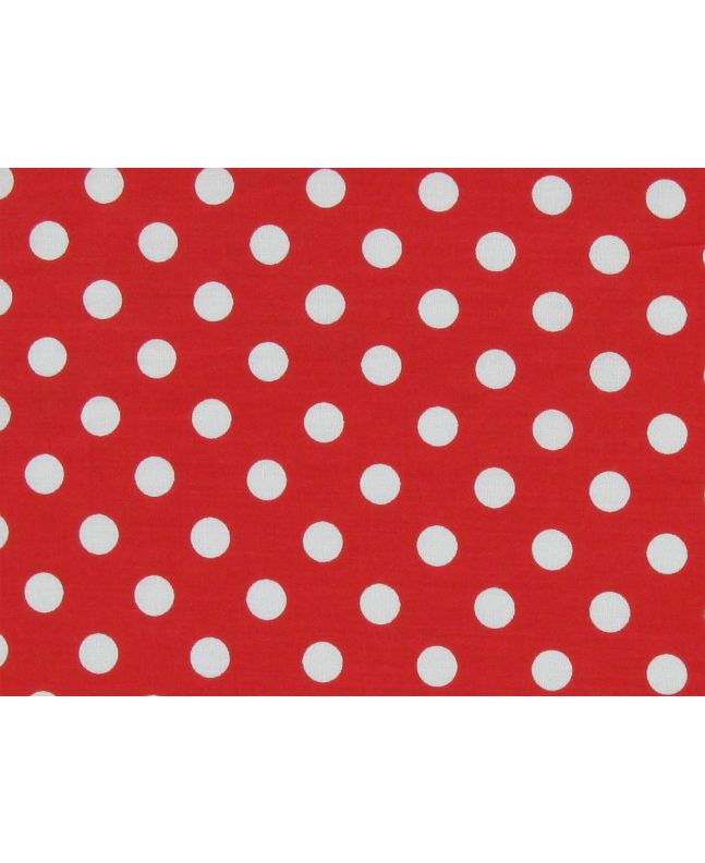 1cm Spot Polycotton Print, Red