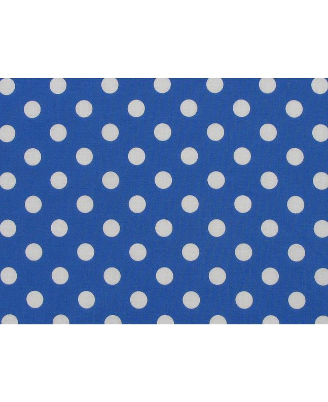 1cm Spot Polycotton Print, Royal