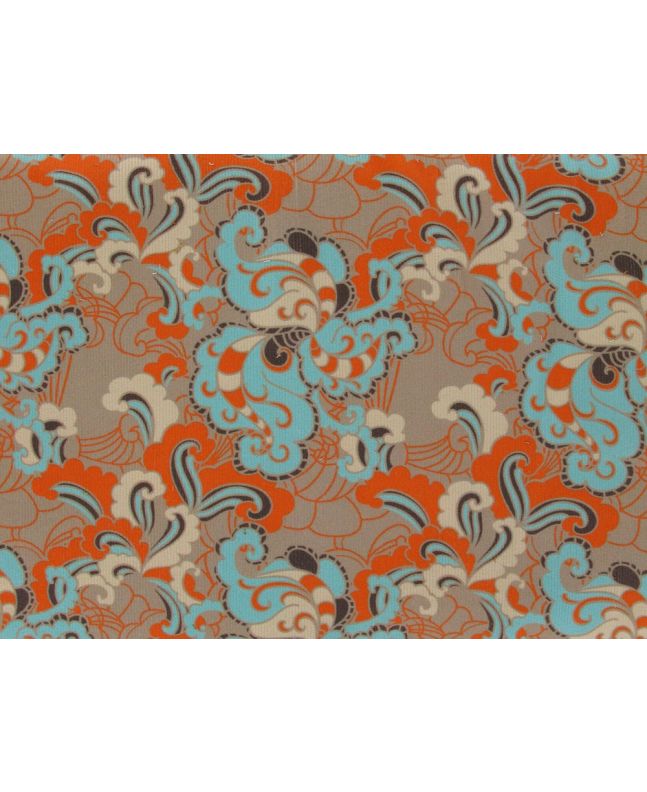 Abstract Paisley Printed Cotton Needlecord