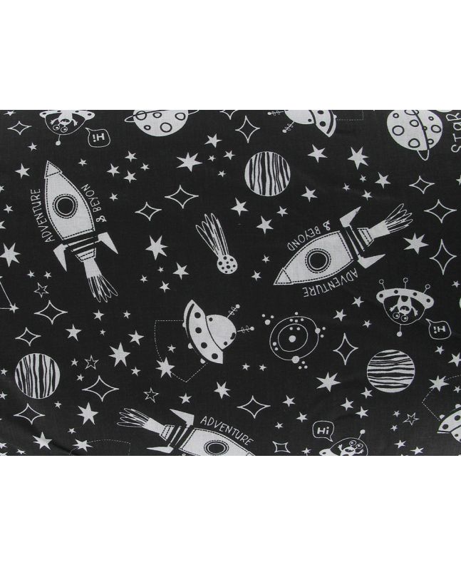 Adventure and Beyond Cotton Print, Black
