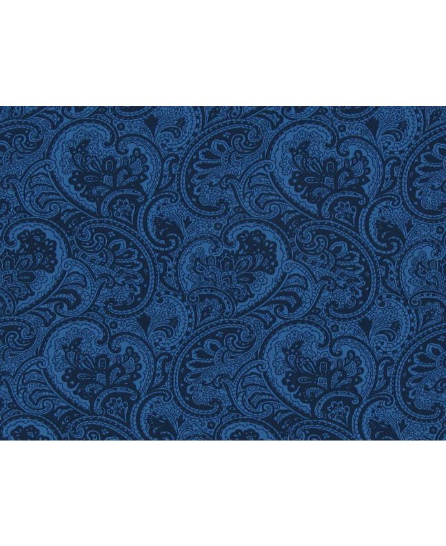 Agal Paisley Cotton Poplin Print, Blue