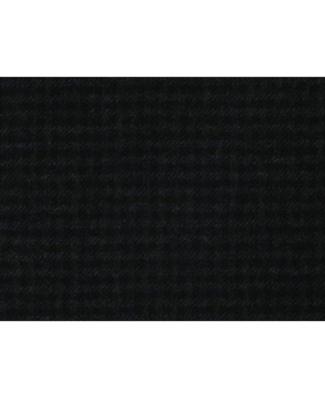 Alfred Brown Check Suiting Wool, Navy