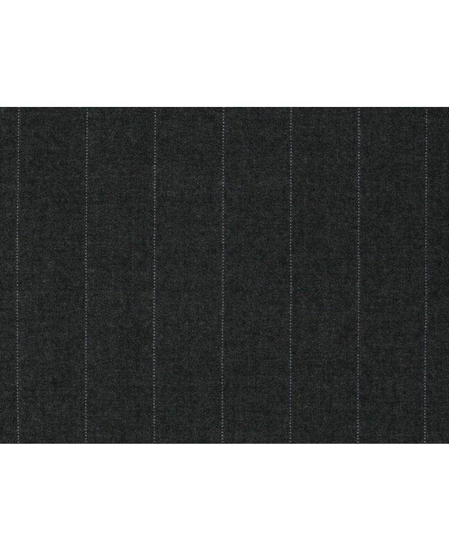Alfred Brown One Inch Stripe Suiting Wool, Charcoal