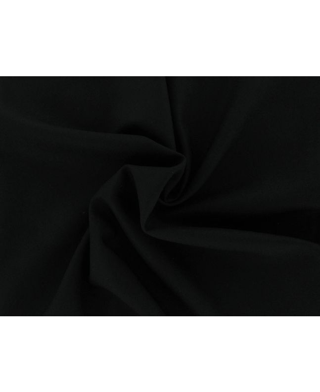 Alfred Brown Plain Weave Pure New Wool Suiting, Black