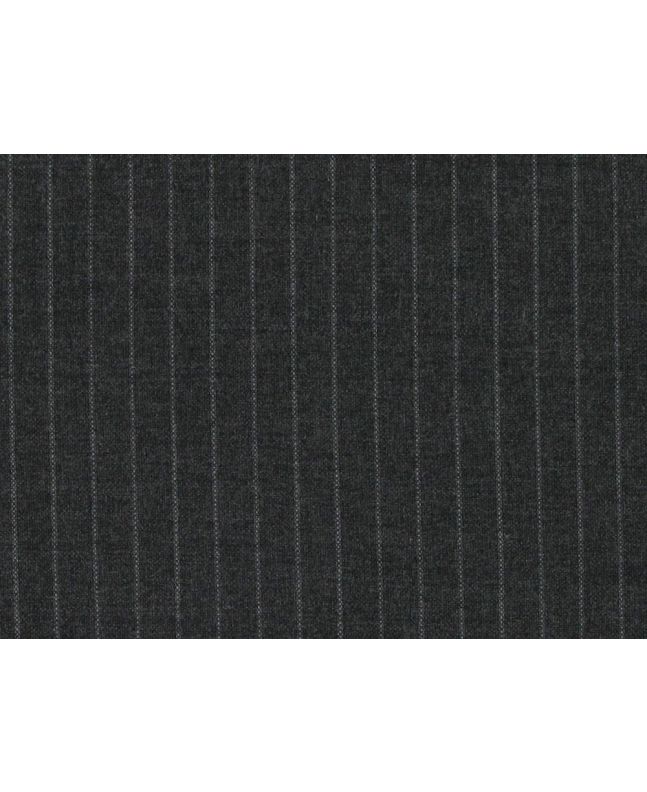 Alfred Brown Super 100s 1cm Stripe Wool Suiting, Grey
