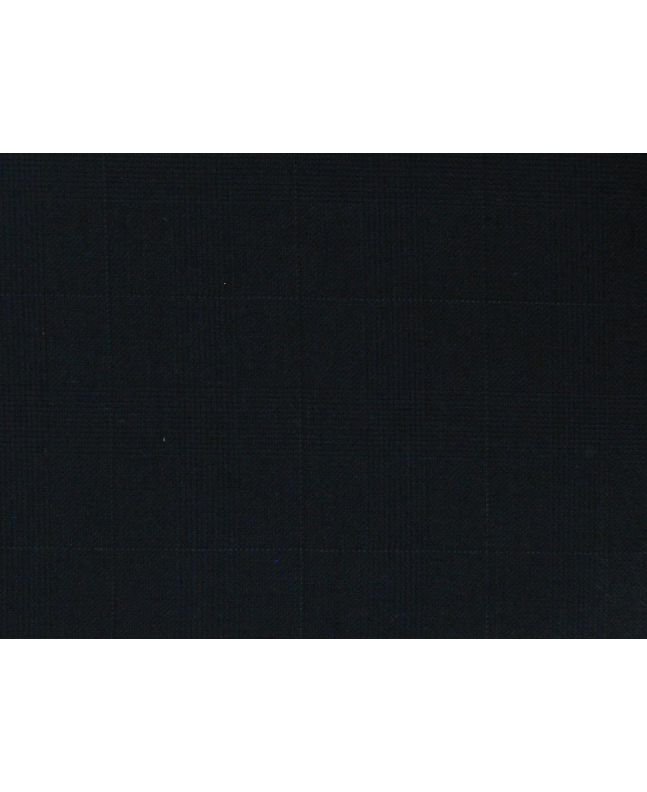 Alfred Brown Super 110s Faint Check Suiting Wool, Blue