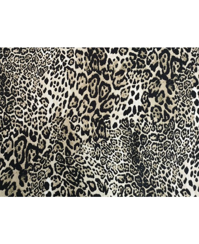 Allover Animal Cotton Print, Lynx