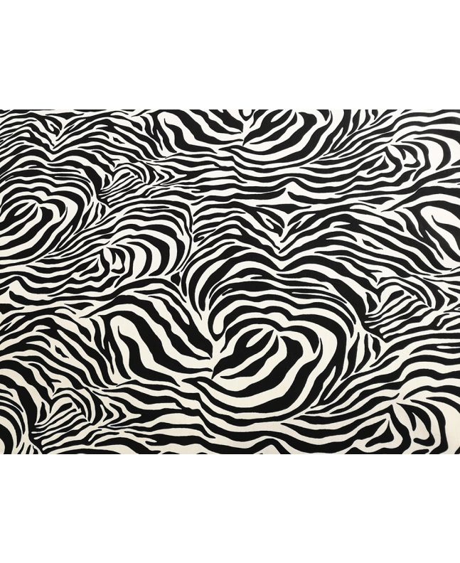 Allover Animal Cotton Print, Zebra