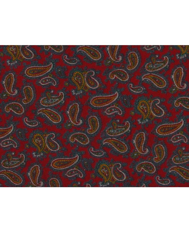 Allover Paisley Premium Wool Print, Red