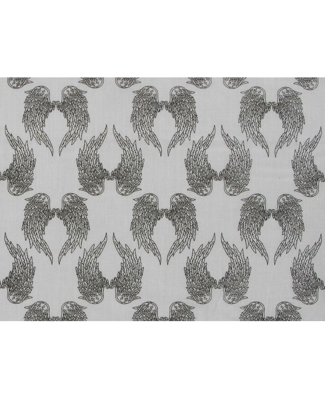 Angel Wings Polycotton Print, White