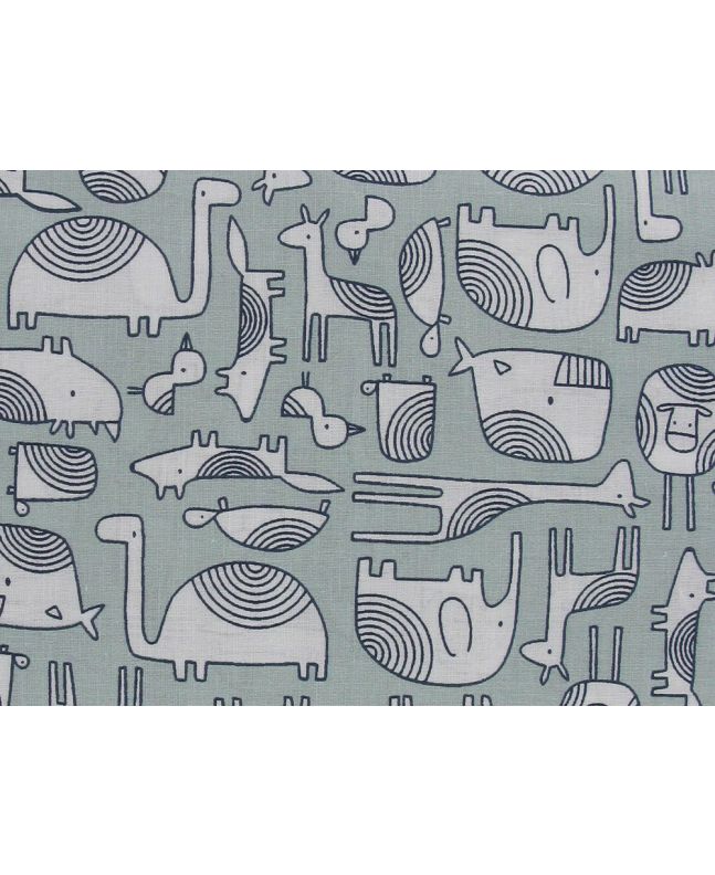 Animal Outline Cotton Print, Grey