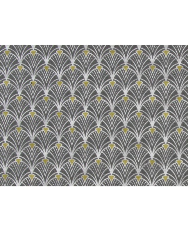 Arty Deco Cotton Rich Panama, Grey