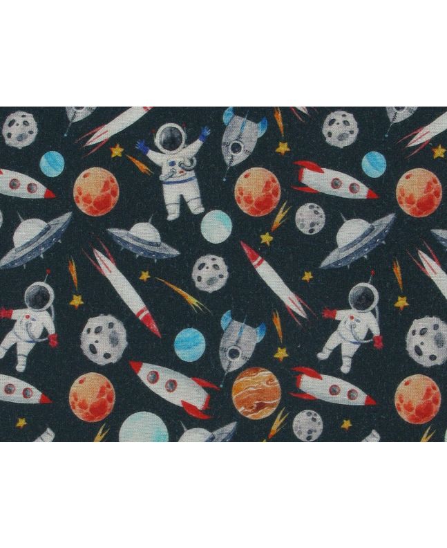 Astroboy Adventure Cotton Print, Navy