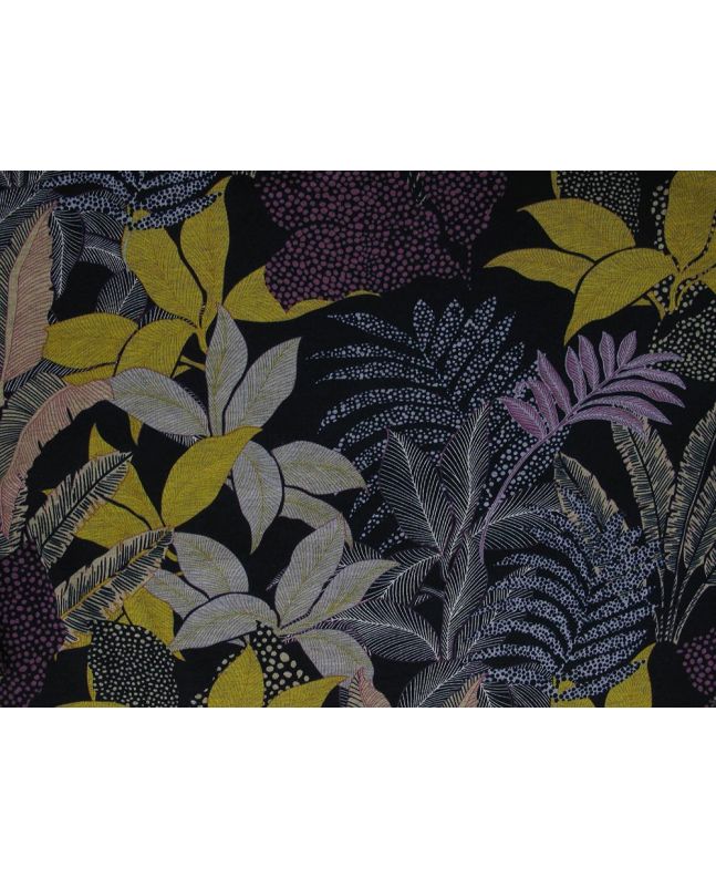 Autumn Flora Printed Ponte Roma, Purple