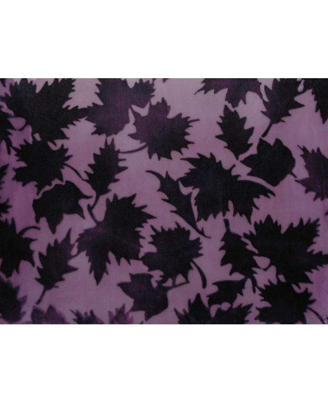 Autumn Leaves Flock Devore, Purple