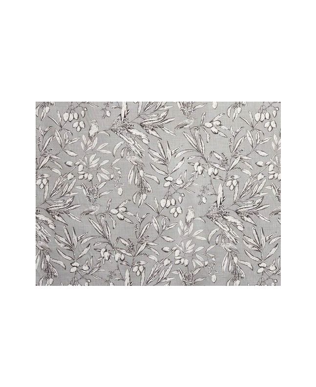 Aviary Cotton Curtain Fabric, Frost