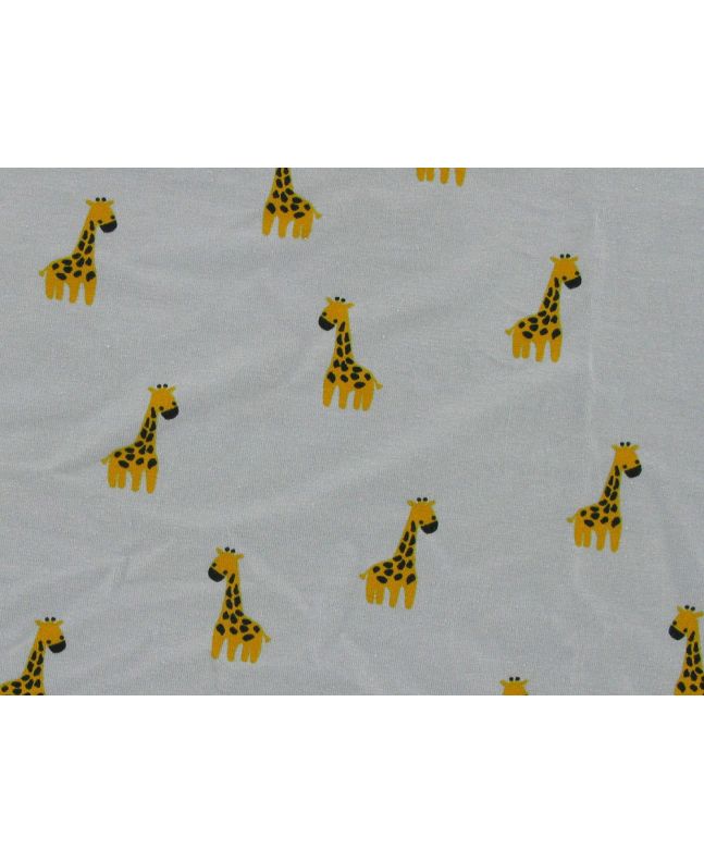Baby Giraffe Cotton Jersey, Pale Blue