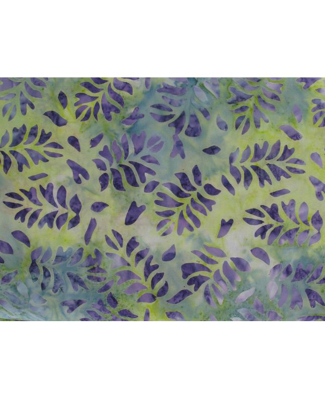 Bali Batik Cotton, Fern Leaf, Meadow