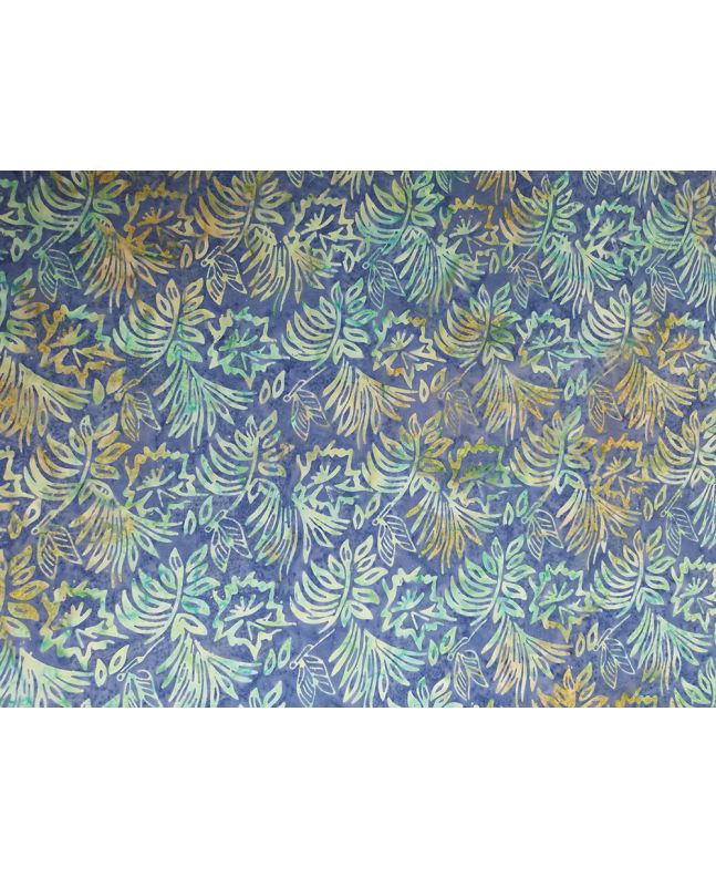 Bali Batik Cotton, Floral Butterfly, Aegean
