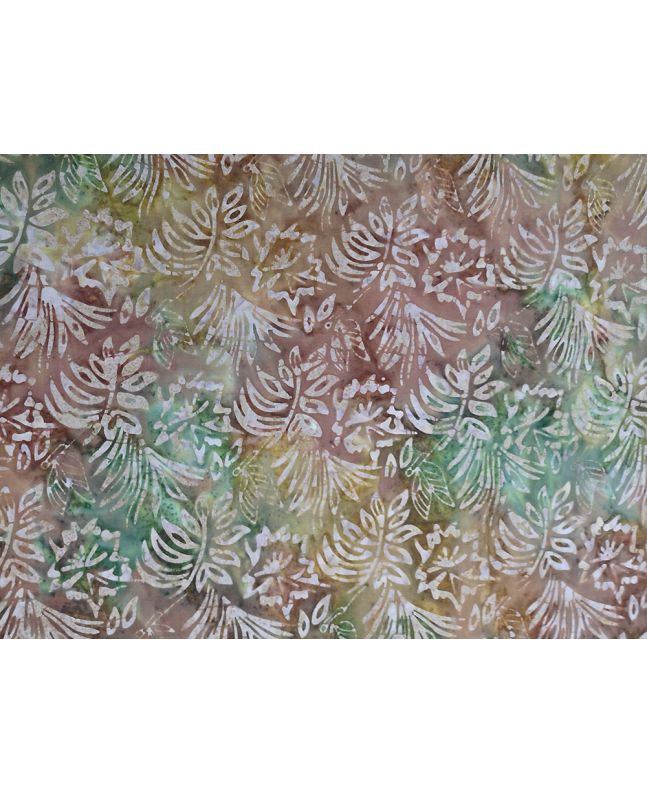 Bali Batik Cotton, Floral Butterfly, Autumn Leaves
