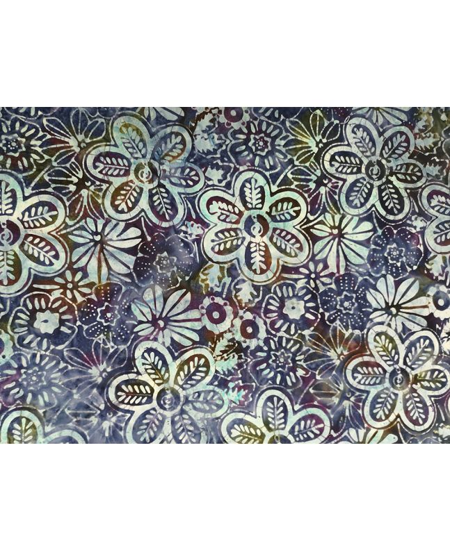Bali Batik Cotton, Meadow Flower, Berry Blast