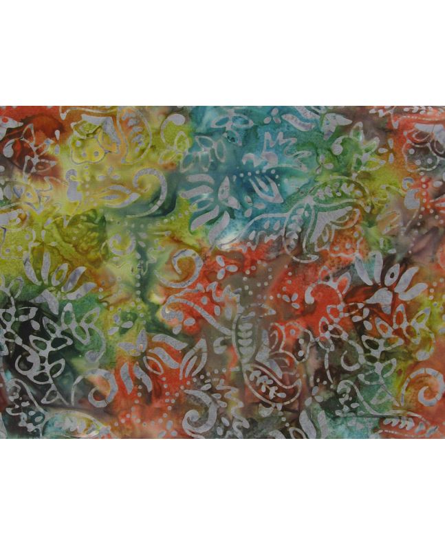 Bali Batik Cotton, Night Garden, Wheat