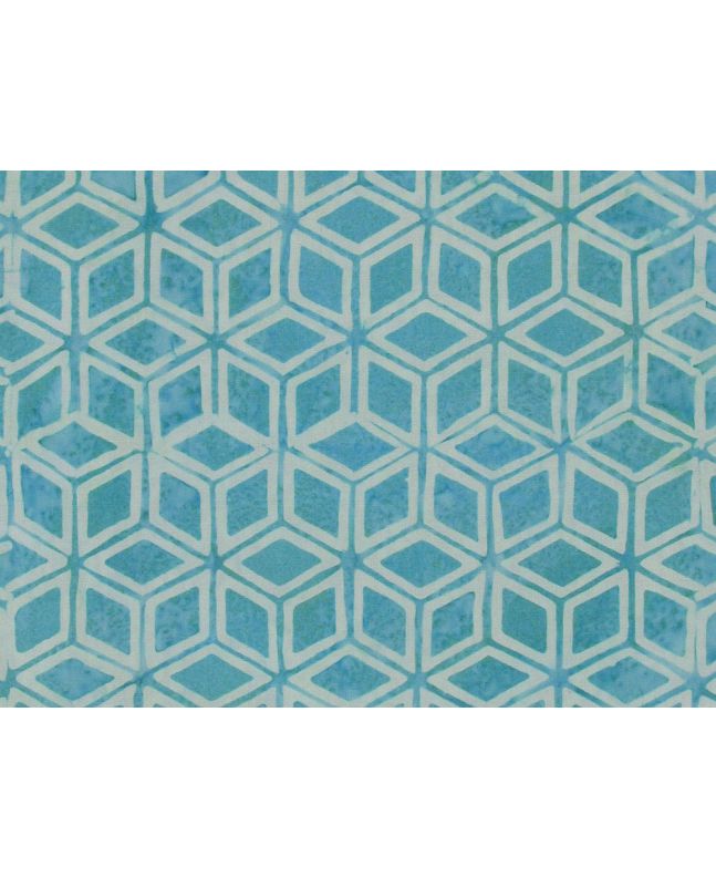 Bali Batik Cotton, Star Cube, Ocean