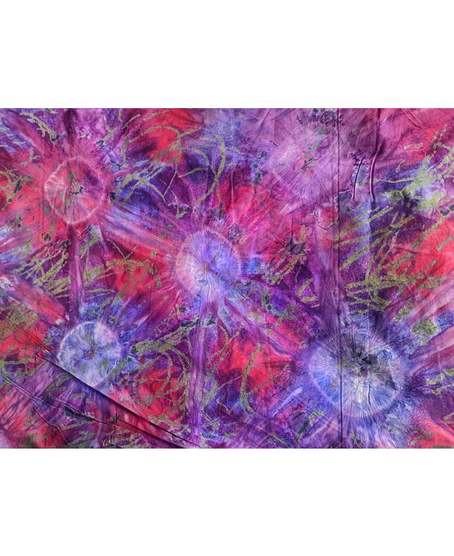 Bali Batik Cotton, Sunburst, Grape