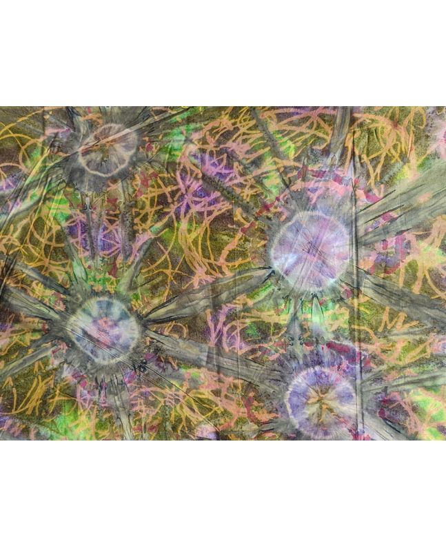 Bali Batik Cotton, Sunburst, Green