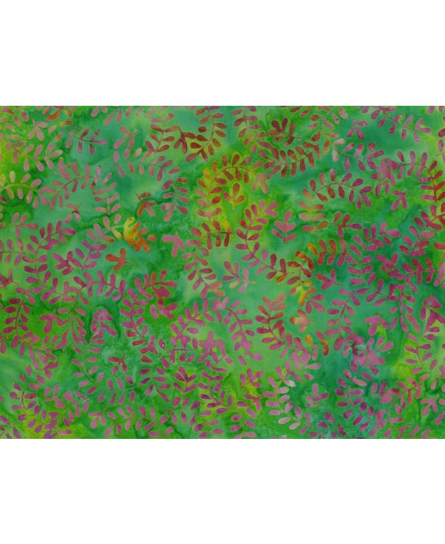 Bali Batik Cotton, Vine, Lime