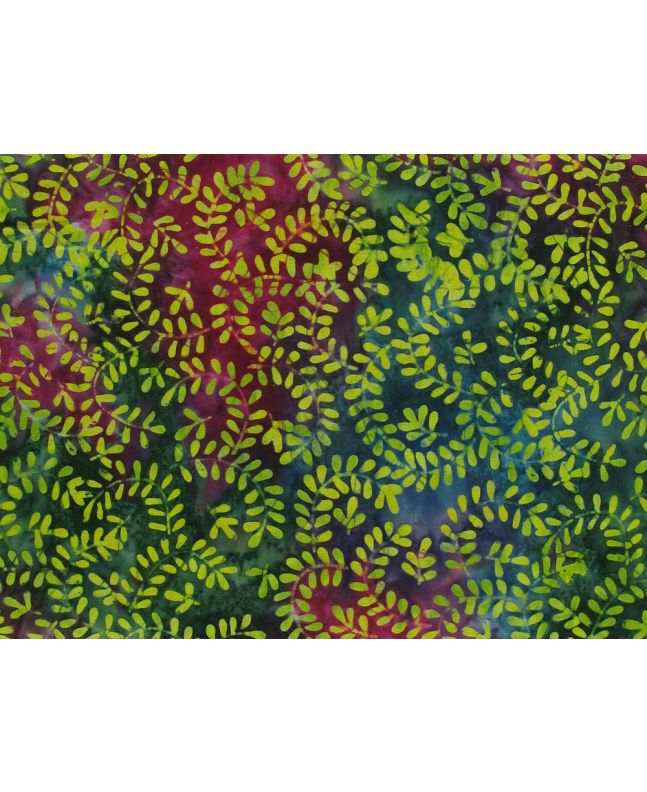Bali Batik Cotton, Vine, Sangria