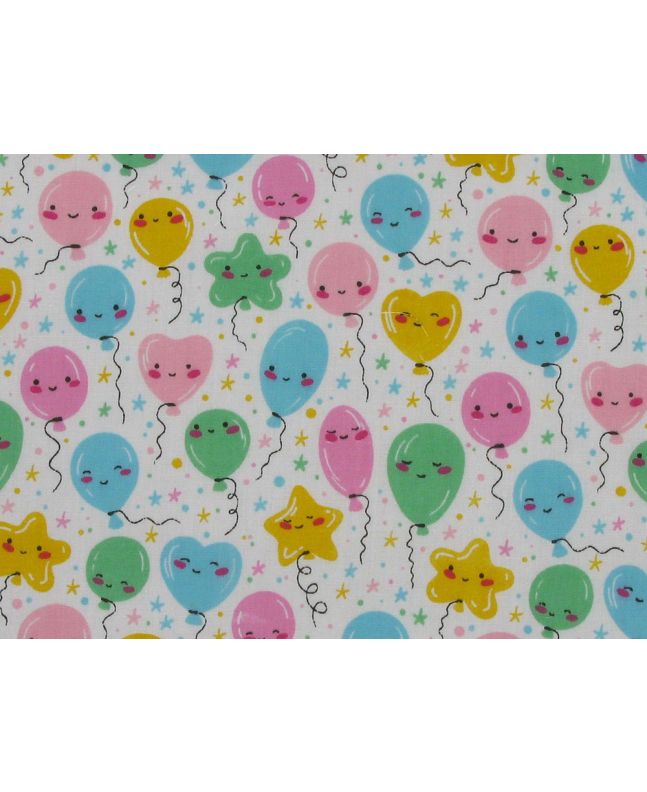 Balloon Smilies Polycotton Print