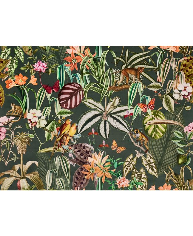 Barbados Printed Velvet, Jade