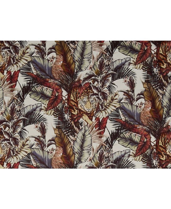 Bengal Tiger Printed Velvet, Safari