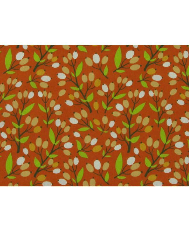 Berry Bliss Polycotton Print Rust