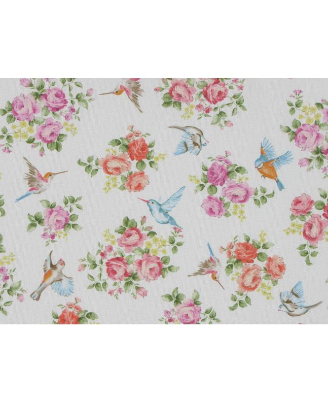 Bird Bouquet Cotton Print