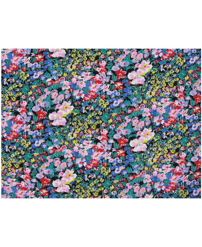 Bold Flower Cotton Print - Red