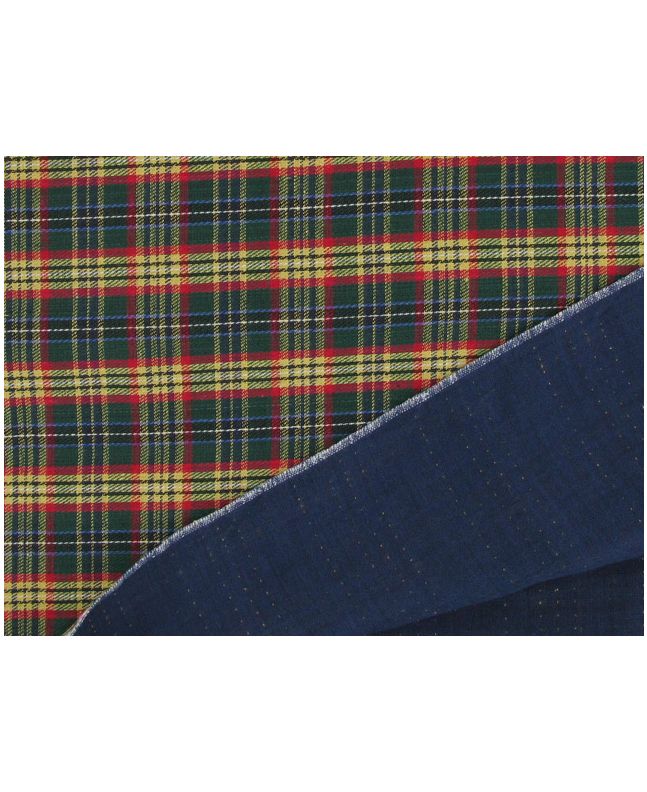 Bonded Check Cotton - Blue