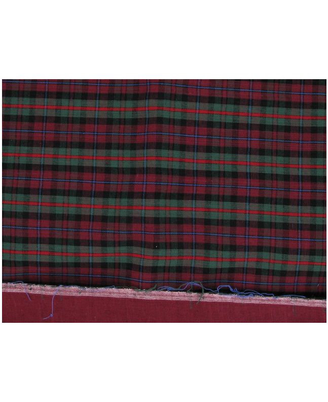 Bonded Check Cotton - Wine