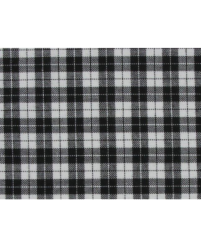 Box Check Polyviscose Suiting Black And White